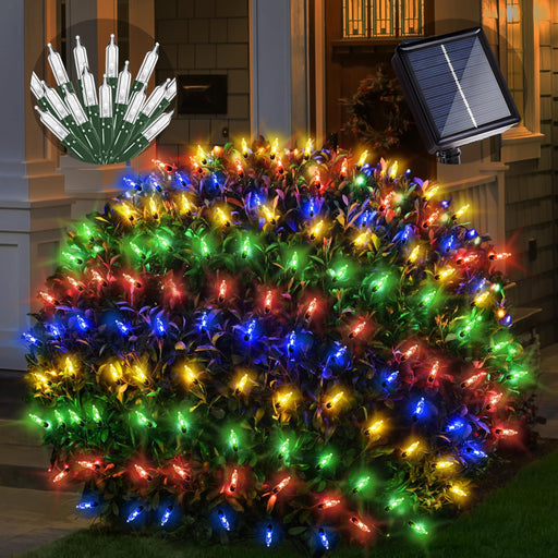 Efunly Led Christmas Net Lights For Bushes Outdoor,100 Led 5Ftx5Ft