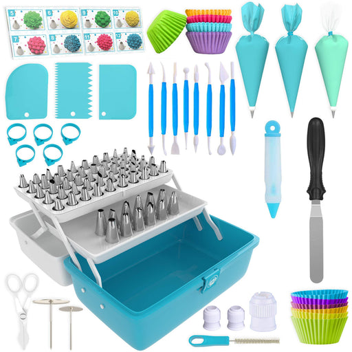 129PCS Piping Set Cake Decorating Tools, Baking Pastry Tools with 48 N —  CHIMIYA