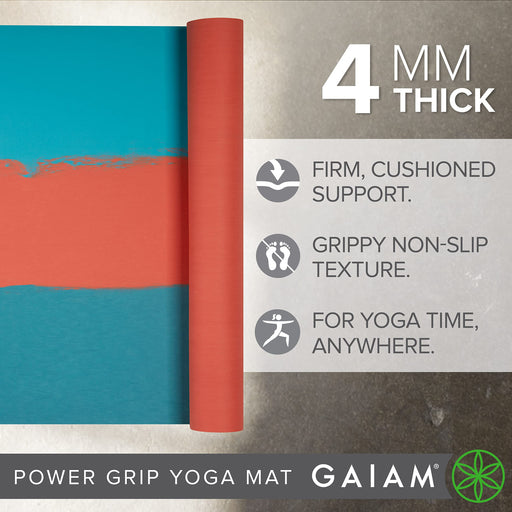 Gaiam Grippy Non Slip Yoga Mat Towel - Fast Drying Towel - Ideal for Hot  Yoga 