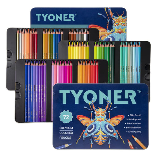 Soucolor 180-Color Artist Colored Pencils Set for Adult Coloring Books Soft