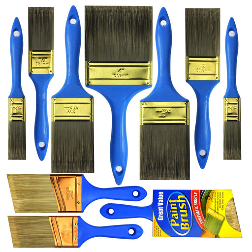Precision Defined Professional Paint Brush Set 6 Piece Heavy-Duty, Paint  Brushes for Walls with SRT PET Bristles and Natural Birch Handles, Pain