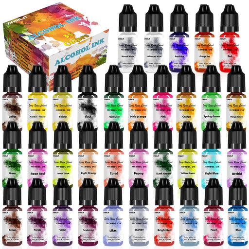 Liquidraw Acrylic Inks for Artists Set of 10 Ink Set 35ml Professional for  Painting, Drawing, Paints, Art, Brushes
