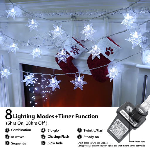 Toodour Christmas Decorations Lights, 10ft LED Ladder Lights with 8 Modes &  Timer, Waterproof Christmas Lights for Indoor Outdoor, Garden, Home, Wall,  Porch, Xmas Tree Decor (Multicolor) 