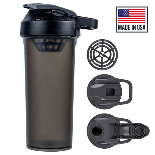 EYMPEU 2 Pack 24oz Shaker Bottle for Work Out Dishwasher Safe BPA &  Phthalate free Leakproof. Solid Screw lid Shaker Bottles for Protein Mixes  Black