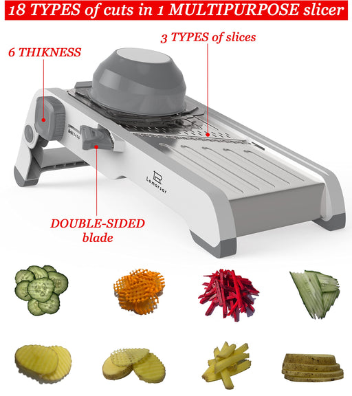 NACOLUS 5 in 1 Mandoline Slicer for Kitchen Vegetable Slicer Mandolin Multi  Blad