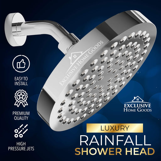 GURIN Shower Head High Pressure Rain, Luxury Bathroom Showerhead with  Brushed Nickel Plated Finish, Adjustable Angles, Anti-Clogging Silicone  Nozzles 