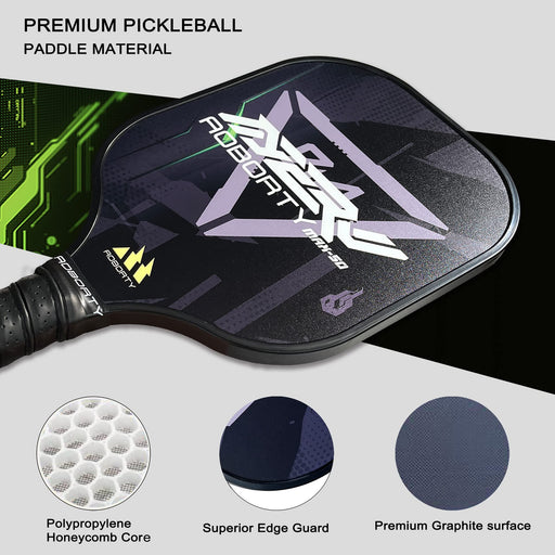 AOZINTL Pickleball Paddles Set of 4, Graphite Face Pickleball Paddles with  Honeycomb Core and Premium Comfort Grip, Equipment with 6 Balls,  Pickle-Ball Racquet with1 Portable Bag for Men and Women