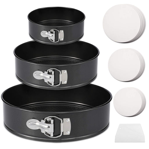 3-Piece Perfect Results Premium Nonstick Springform Pan Set, (8, 9