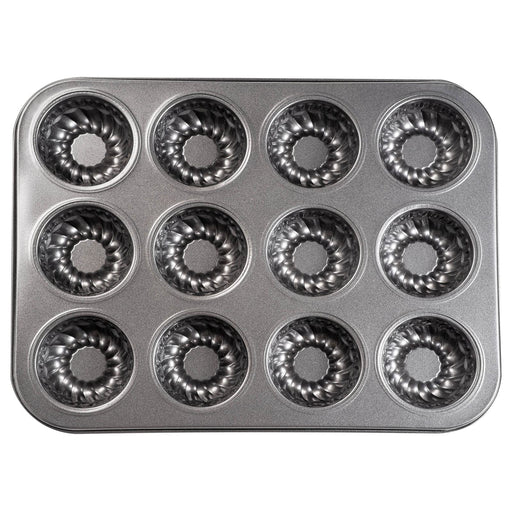 Webake 4 inch nonstick bunting pan cabon steel baking mini bundt cake  pan,pack of 4