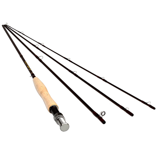  9' 10' Fly Fishing Rod 4 Sections 9FT 10FT 3/4 5/6 Fly Rod  Carbon Fiber Blanks Light Weight Medium-Fast Action Cork Grip (9FT, 3/4) :  Sports & Outdoors