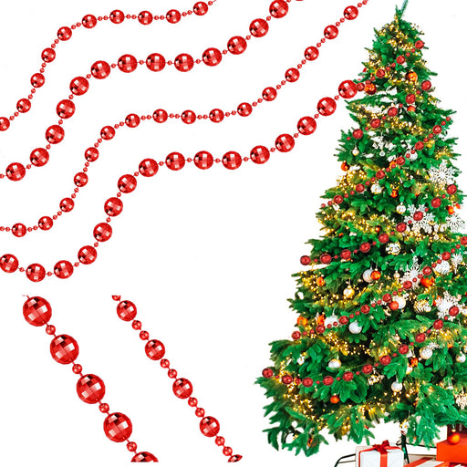 zorpia 98ft Christmas Tree Beads Garland Decoration, Artificial