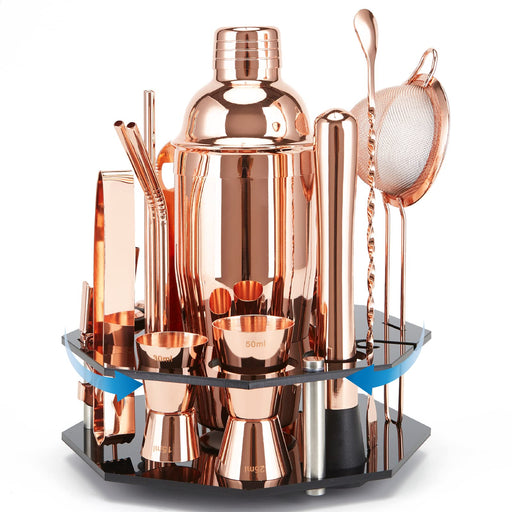 MixMate Stainless Steel Cocktail Shaker Set with Stand - 15-Piece Bart —  CHIMIYA