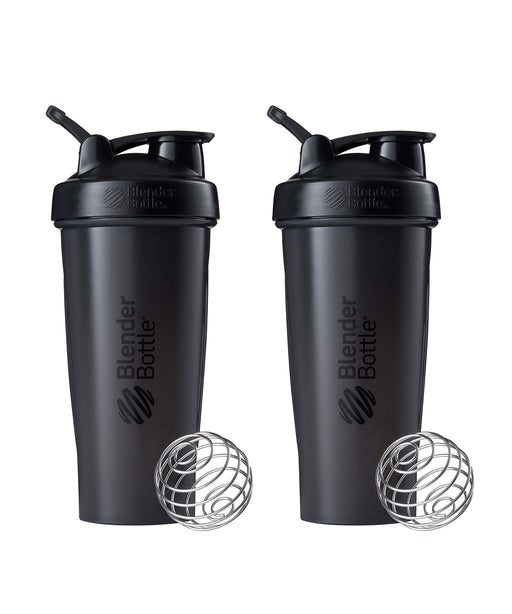 Insulated-24 Stainless Steel Vacuum Sealed Shaker Cup Shake Bottle by Blender Bottle & Blue Star Nutraceuticals | Black