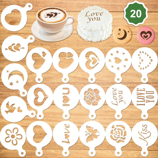 Konsait Cookie Template Stencil, 46 Pieces latte art stencils for Coffee  Decorations, Magnoloran Foam Barista Templates Oatmeal Cupcake Cake Hot  Chocolate for Children's Day Hawaii Summer Mother's Day - Yahoo Shopping