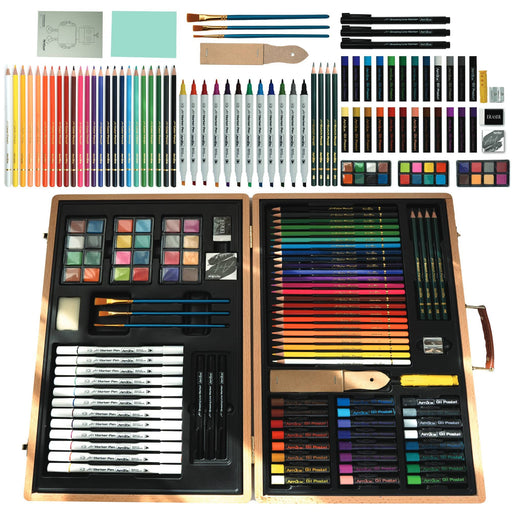 Articause Sketching Pencil Kit [38 Pieces] Rainbow Scratch Papers