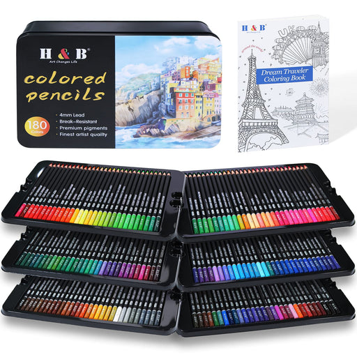 LBW Colored Pencils Oil Pencils Coloring Pencils Drawing Pencils Soft Cores Colored Pencils for Adult Coloring Books Kids Artists Beginners (120)