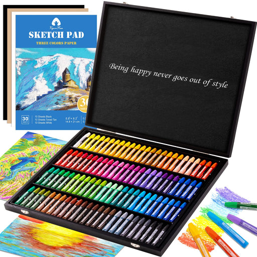 Art Supplies 85 Piece, Vigorfun Deluxe Wooden Art Set Crafts Drawing  Painting Kit with 2 Sketch Pads, Oil Pastels, Acrylic, Watercolor Paints,  Creative Gifts Box for Adults Artist Kids Teens Girls 