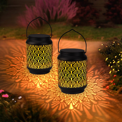 2 Pack Solar Lanterns Outdoor Waterproof Hanging Lights Decorative Sol —  CHIMIYA