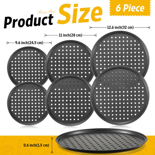 TOPYUEYILIYI 6 Inch Pizza Pan Nonstick Round Baking Tray Carbon Steel —  CHIMIYA