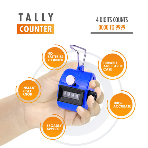 KTRIO Pack of 6 Handheld Tally Counter 4-Digit Number Count Clicker  Counter, Hand Mechanical Counters Clickers Pitch Counter for Coaching,  Knitting