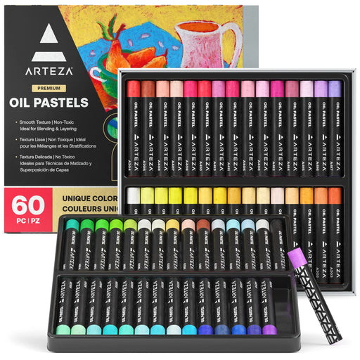 Paul Rubens Oil Pastels 36 Pastel Colors Kit with Drawing Papers