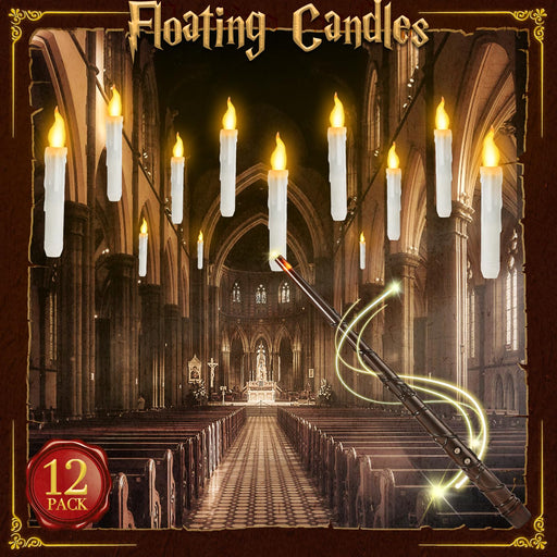 Halloween Decorations,12Pack Floating Candles With Magic Wand Remote,F —  CHIMIYA
