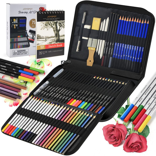 Artownlar 72 Pack Drawing Sketching Set with 8x11 Sketchbook | Pro Art  Supplies Kit for Artist Adults Teens Beginner | Graphite Charcoal,  Watercolor