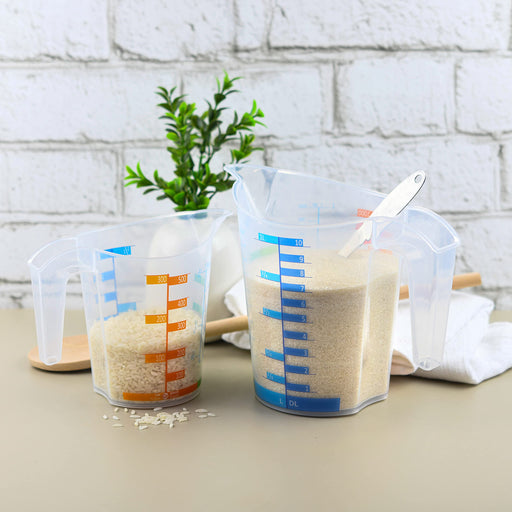 Kanayu 6 Pcs Plastic Measuring Cup Set Includes 4 Cup 2 Cup 1 Cup