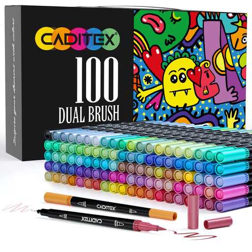 Dual Brush Marker Pens, 72 Colors Art Markers Set with Fine Tip and Br —  CHIMIYA