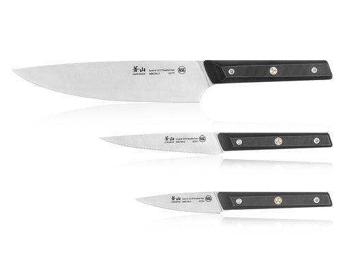 Cangshan L1 Series 1026924 German Steel Forged 3-Piece Starter Knife Set, White