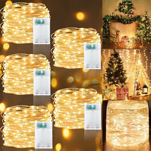 Christmas Ribbon Lights Decoration,2Pack 32.8ft 100 LED Fairy