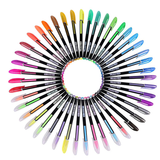 Glitter Gel Pens for Adult Coloring Books 120 Pack-60 Glitter Coloring Pens  Kit