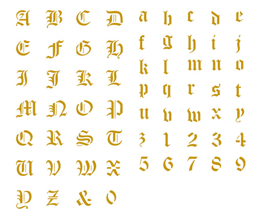 2-Inch Alphabet Letter Craft Stencils - Includes Upper & Lower