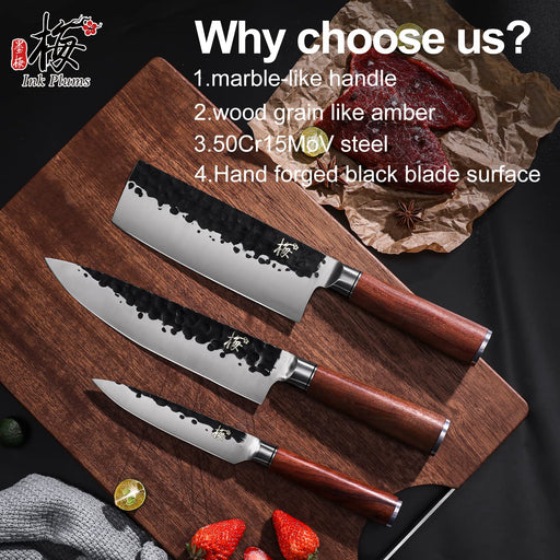 Dfito Kitchen Chef Knife Sets, 3.5-8 Inch Set Boxed Knives 440A