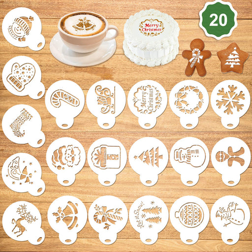 JULBEAR Valentine's Day Cookie Stencils, 36 Pieces Reusable Cookie Coffee  Decorating Stencils Templates Mold Tools for Cookies Baking Painting  Dessert