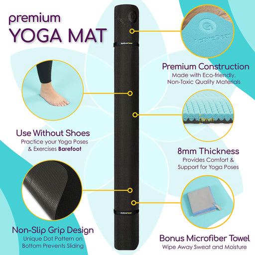 Large Yoga Mat 7'X5'X8Mm Extra Thick, Durable, Ecofriendly, Nonslip Od —  CHIMIYA