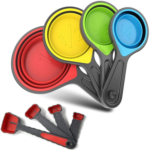 Ingeniuso 8-Piece Collapsible Measuring Cups and Measuring Spoons