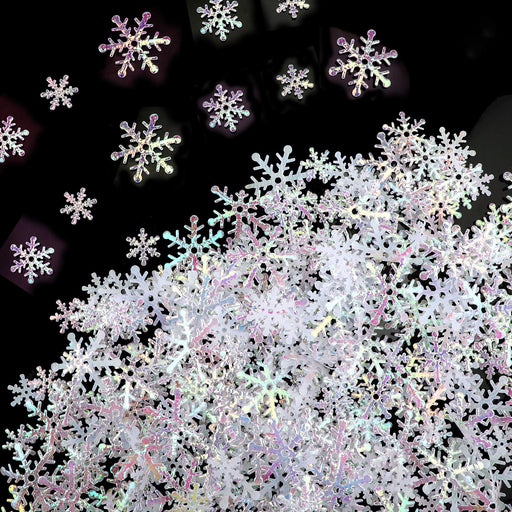 White Snowflake Confetti 50 pieces Christmas Festive Birthday