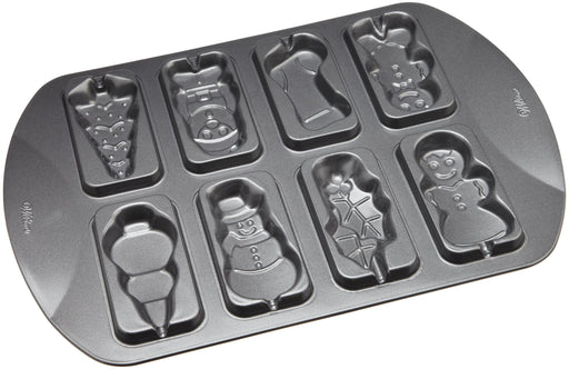 Wilton Holiday Shapes Non-Stick Cookie Pan, 12-Cavity