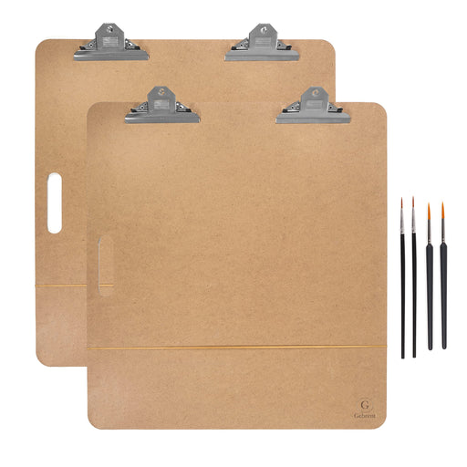 Artists Sketch Board with Double Clips for Art Classroom, Studio, Field  (18x18 In, 2 Pack)