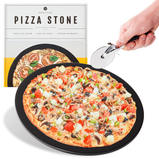 KitchenStar Pizza Stone for Oven and Grill 15x12 inch + Pizza Cutter R —  CHIMIYA