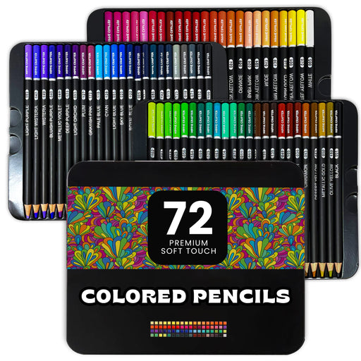 CREATIVEARTIZAN Professional Colored Pencils | Colored Pencil Set of 72 | Oil-Based Colored Pencils | Drawing Supplies for Adults & Kids | The Kit