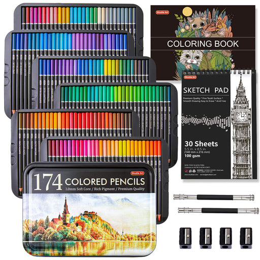 Shuttle Art 60 Colors Permanent Markers, Fine Point, Assorted Colors, Works on Plastic,Wood,Stone,Metal and Glass for Doodling, Coloring, Marking