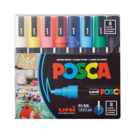 Uni-Ball POSCA PC-5M Paint Marker Art Pens - Nebula Set of 8 Pens in Gift  Box