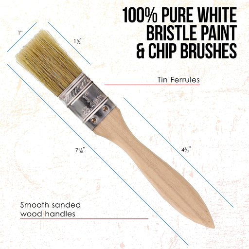 120 Pieces Chip Paint Brushes Bulk 2 Inch Bristle Paint Brushes Wooden  Stain Brushes for Paint, Glues, Varnish, Art and Crafts Supplies