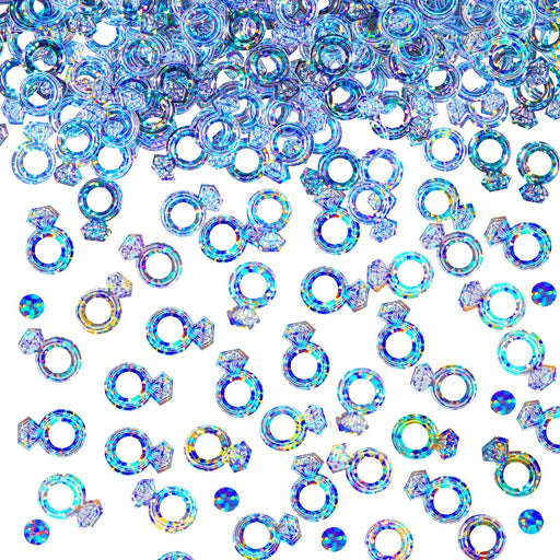 2.1 Oz/ 60 g Holographic Wedding Ring Confetti Glitter Diamond Confetti  Wedding Party Table Confetti Engagement Ring Confetti Decor for Bridal  Shower