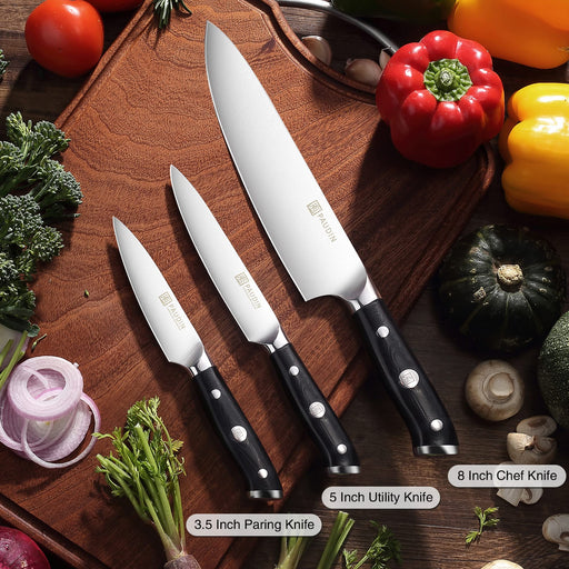  PAUDIN Chef Knife 8 Inch, Ultra Sharp Professional Chef Knife,  High Carbon German Stainless Steel Kitchen Knives with Ergonomic ABS  Handle, Kitchen Knife for Home & Restaurant : Home & Kitchen