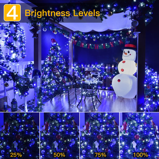 Ollny Christmas Lights Outdoor Cluster Lights - 1000LED 49ft 4X Bright 8  Modes Timer Remote,Waterproof Plug in Fairy String Lights,Ch