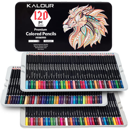 KALOUR 132 Colored Pencils Set,with Adult Coloring Book and  Sketch Book,Artists Colorless Blender,Zipper Travel Case,Soft Core,Ideal  for Drawing Sketching Shading,Art Supplies for Beginners Kids : Arts,  Crafts & Sewing