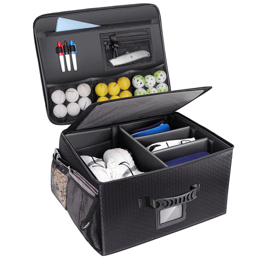 WOLT | Golf Trunk Organizer-Collapsible & Foldable Golf Travel Bag,  Waterproof Car Golf Locker with Separate Compartment,Durable Golf Trunk  Storage to